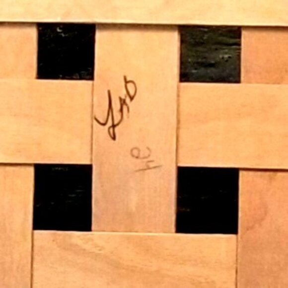 VTG Longaberger Stained Pie Basket, Lid with Mixed Berries and Kind Saying - Picture 7 of 11